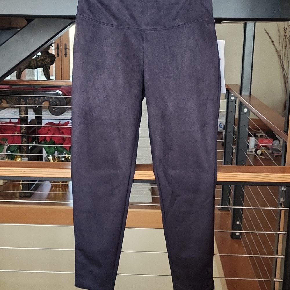 Faux Suede Stretch Deep Navy Pants